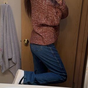 High Waisted Wrangler Dark Wash Straight Leg Denim